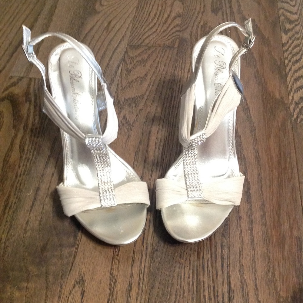 De Blossom Sliver Bridal shoe and purse bundle - Picture 2 of 4